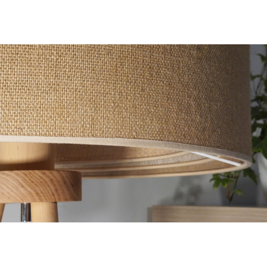 Duolla - Eπιτραπέζιο φωτιστικό YUTE TRIO 1xE27/15W/230V διάμετρος 25 cm καφέ/γκρι/μπεζ