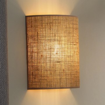 Duolla - Φωτιστικό τοίχου YUTE 1xE27/15W/230V διάμετρος 20 cm καφέ