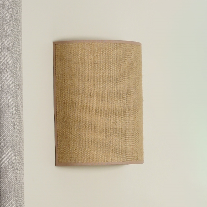 Duolla - Φωτιστικό τοίχου YUTE 1xE27/15W/230V διάμετρος 20 cm καφέ