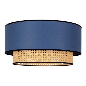 Duolla - Φωτιστικό οροφής BOHO 1xE27/15W/230V διάμετρος 45 cm μπλε/rattan