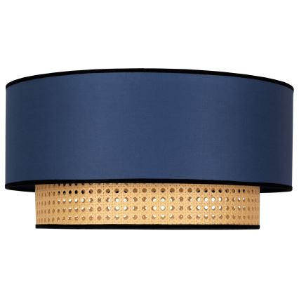 Duolla - Φωτιστικό οροφής BOHO 1xE27/15W/230V διάμετρος 45 cm μπλε/rattan