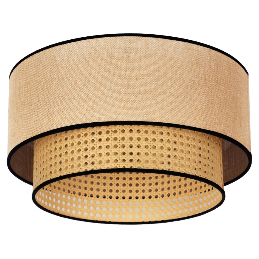 Duolla - Φωτιστικό οροφής BOHO 1xE27/15W/230V διάμετρος 45 cm μπεζ/rattan