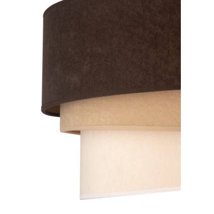 Duolla - Φωτιστικό οροφής DEVON 1xE27/40W/230V διάμετρος 45 cm καφέ/μπεζ