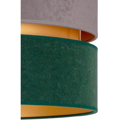 Duolla - Φωτιστικό οροφής DUO 1xE27/15W/230V διάμετρος 40 cm γκρι/πράσινο/χρυσό