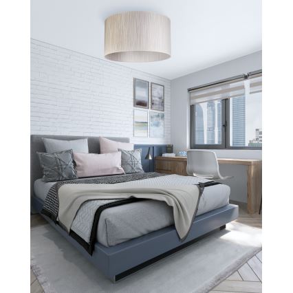 Duolla - Φωτιστικό οροφής ESSEX 1xE27/40W/230V διάμετρος 45 cm ασημί