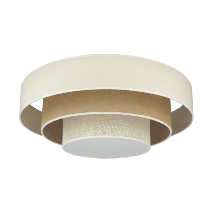 Duolla - Φωτιστικό οροφής LED LUNETA LED/26W/230V διάμετρος 60 cm 4000K κρεμ/καφέ