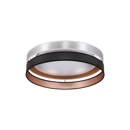 Duolla - Φωτιστικό οροφής LED ROLLER DUO SHINY LED/24W/230V διάμετρος 45 cm ασημί/μαύρο