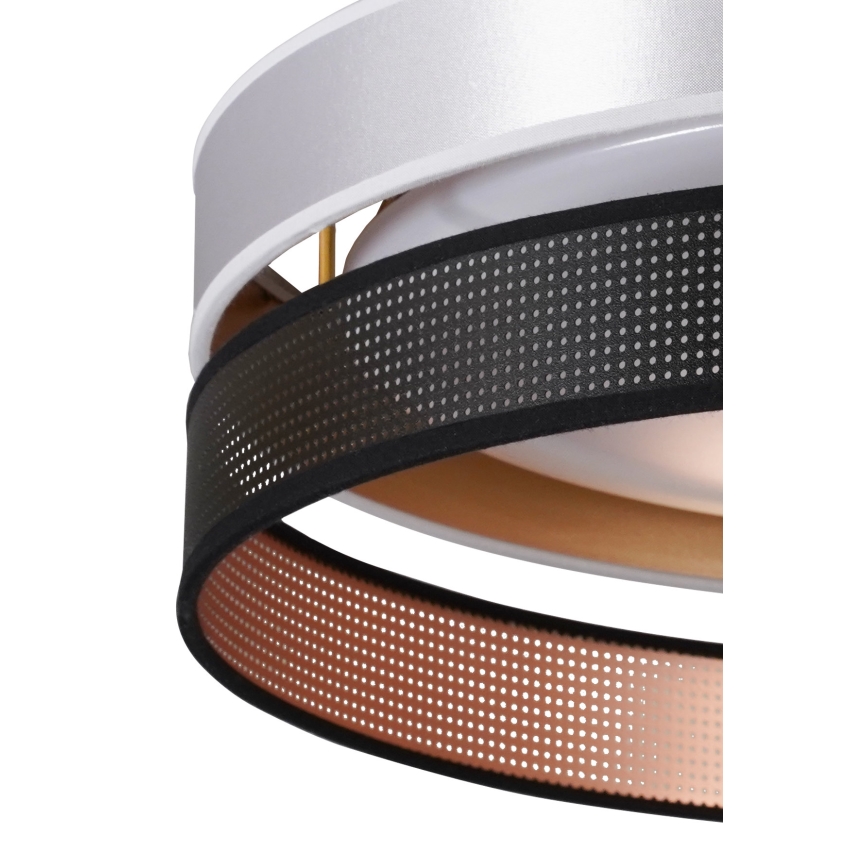 Duolla - Φωτιστικό οροφής LED ROLLER DUO SHINY LED/24W/230V διάμετρος 45 cm ασημί/μαύρο