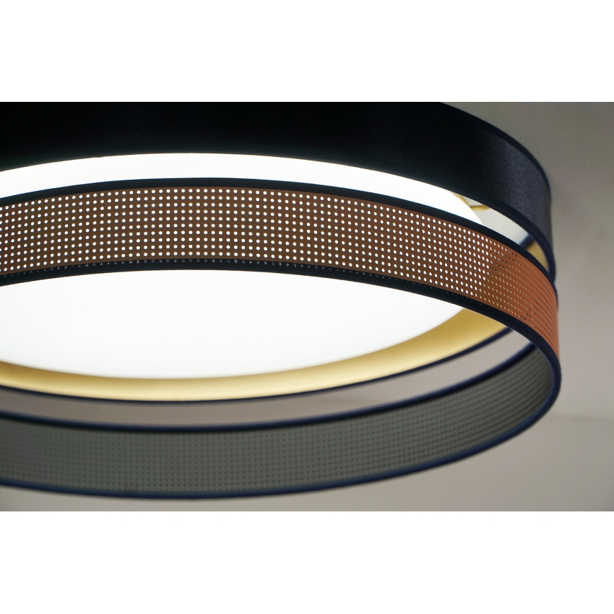 Duolla - Φωτιστικό οροφής LED ROLLER DUO SHINY LED/24W/230V διάμετρος 45 cm μπλε/χαλκός