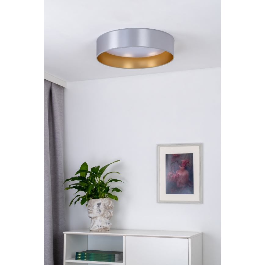 Duolla - Φωτιστικό οροφής LED ROLLER LED/24W/230V διάμετρος 45 cm ασημί/χρυσό