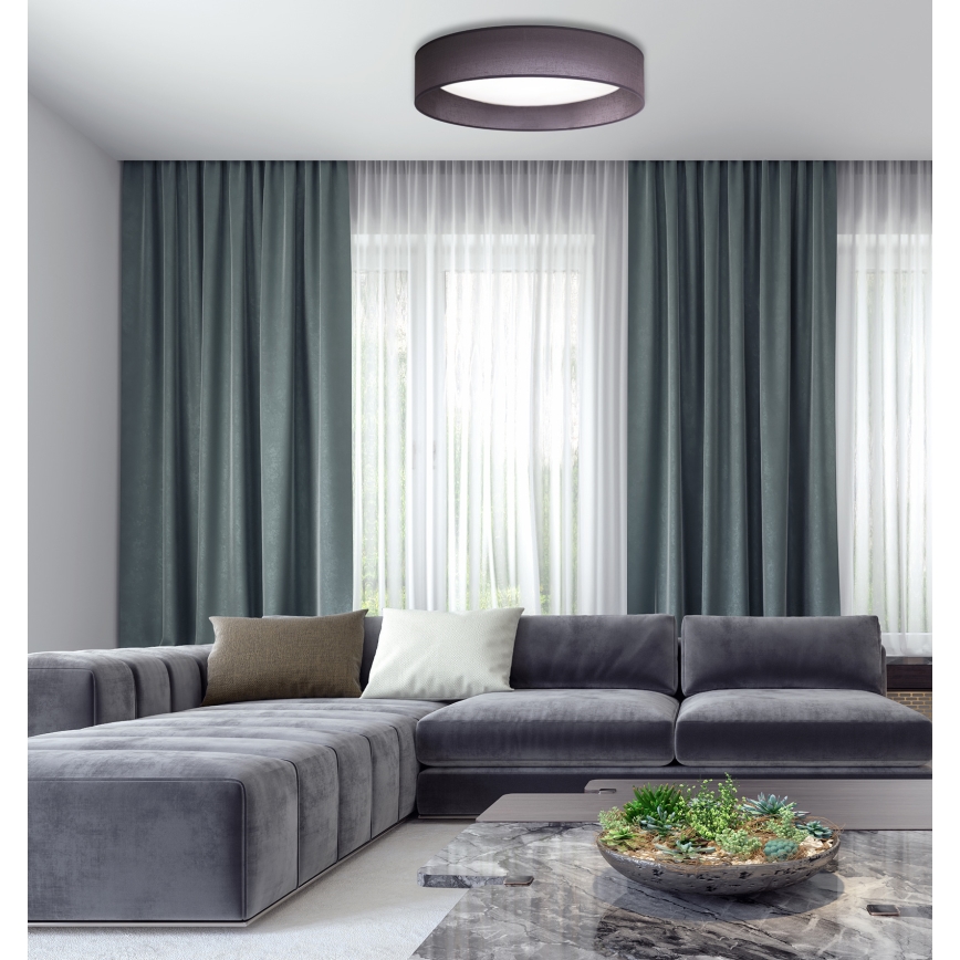 Duolla - Φωτιστικό οροφής LED ROLLER LED/24W/230V διάμετρος 45 cm ανθρακί