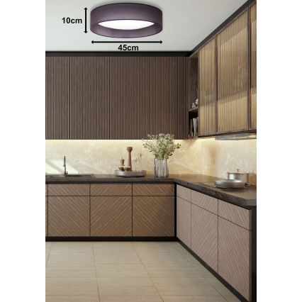 Duolla - Φωτιστικό οροφής LED ROLLER LED/24W/230V διάμετρος 45 cm ανθρακί