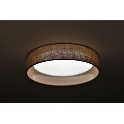 Duolla - Φωτιστικό οροφής LED ROLLER LED/24W/230V διάμετρος 45 cm ανοιχτό καφέ