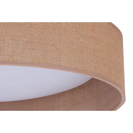 Duolla - Φωτιστικό οροφής LED ROLLER LED/24W/230V διάμετρος 45 cm ανοιχτό καφέ