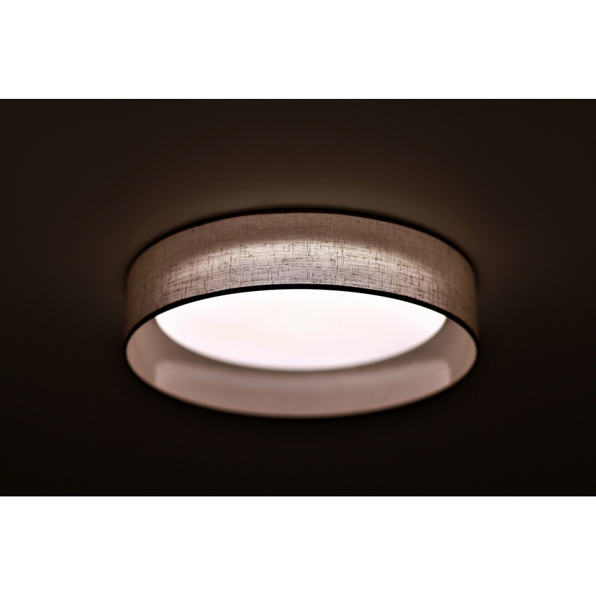 Duolla - Φωτιστικό οροφής LED ROLLER LED/24W/230V διάμετρος 45 cm ανοιχτό γκρι