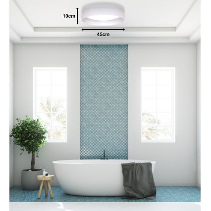 Duolla - Φωτιστικό οροφής LED ROLLER LED/24W/230V διάμετρος 45 cm λευκό