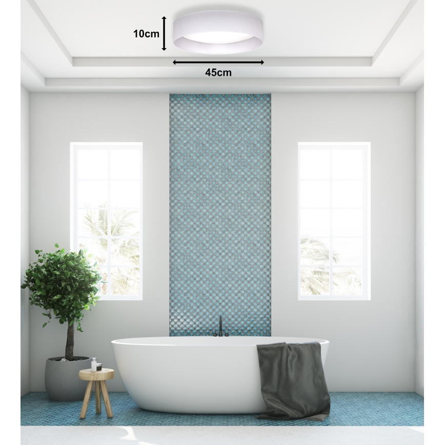 Duolla - Φωτιστικό οροφής LED ROLLER LED/24W/230V διάμετρος 45 cm λευκό