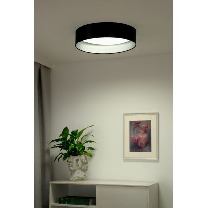 Duolla - Φωτιστικό οροφής LED ROLLER LED/24W/230V διάμετρος 45 cm μαύρο/ασημί