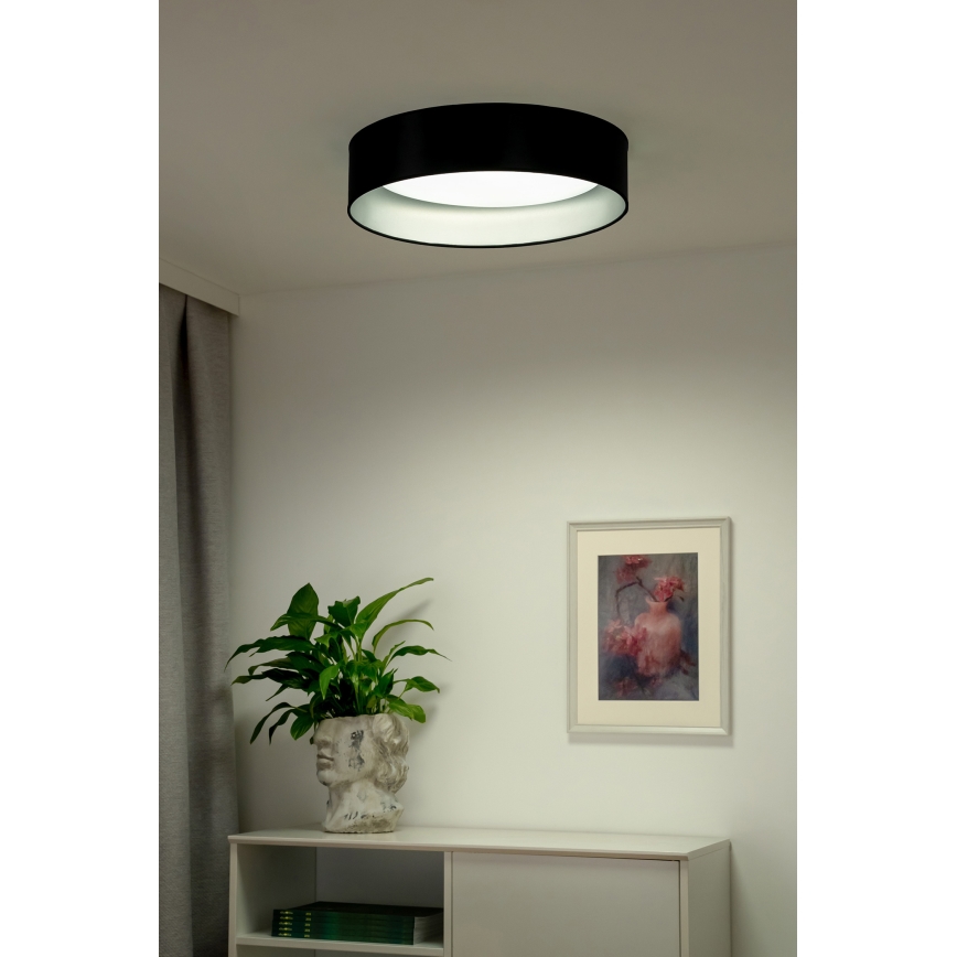 Duolla - Φωτιστικό οροφής LED ROLLER LED/24W/230V διάμετρος 45 cm μαύρο/ασημί