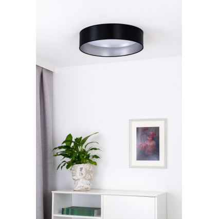 Duolla - Φωτιστικό οροφής LED ROLLER LED/24W/230V διάμετρος 45 cm μαύρο/ασημί