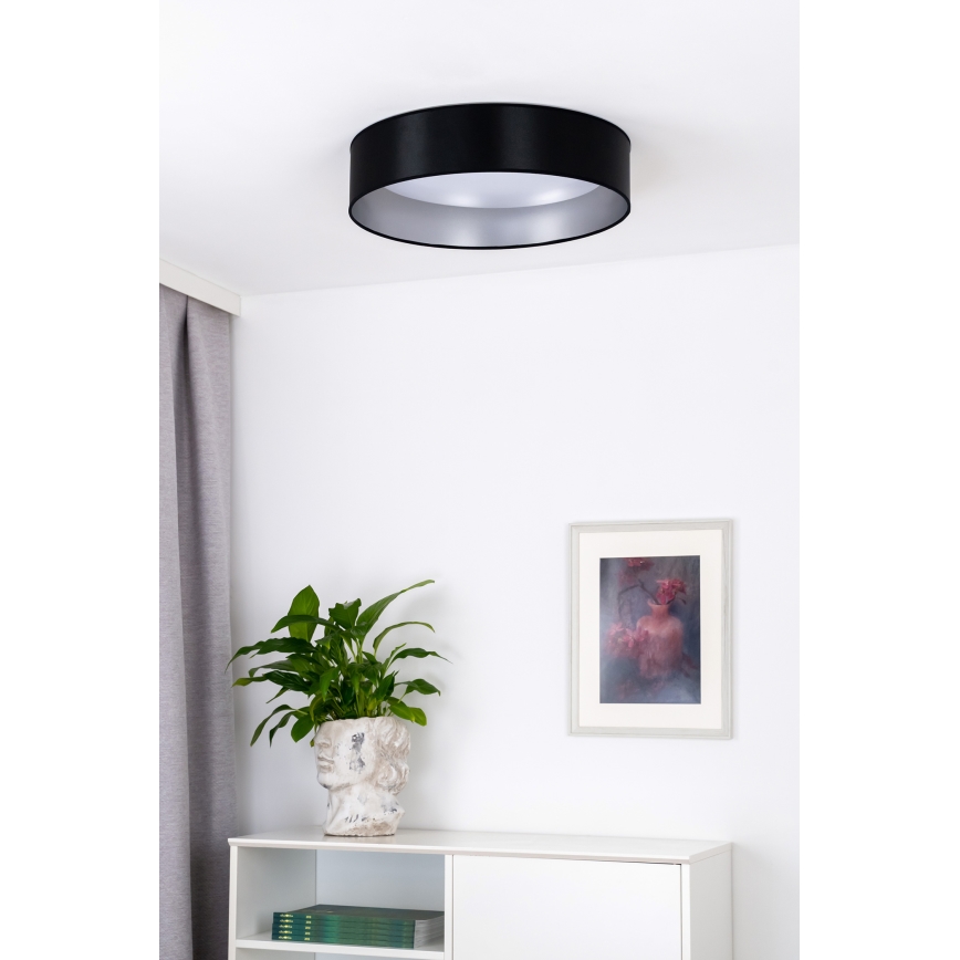 Duolla - Φωτιστικό οροφής LED ROLLER LED/24W/230V διάμετρος 45 cm μαύρο/ασημί