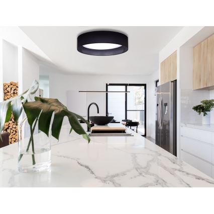 Duolla - Φωτιστικό οροφής LED ROLLER LED/24W/230V διάμετρος 45 cm μαύρο