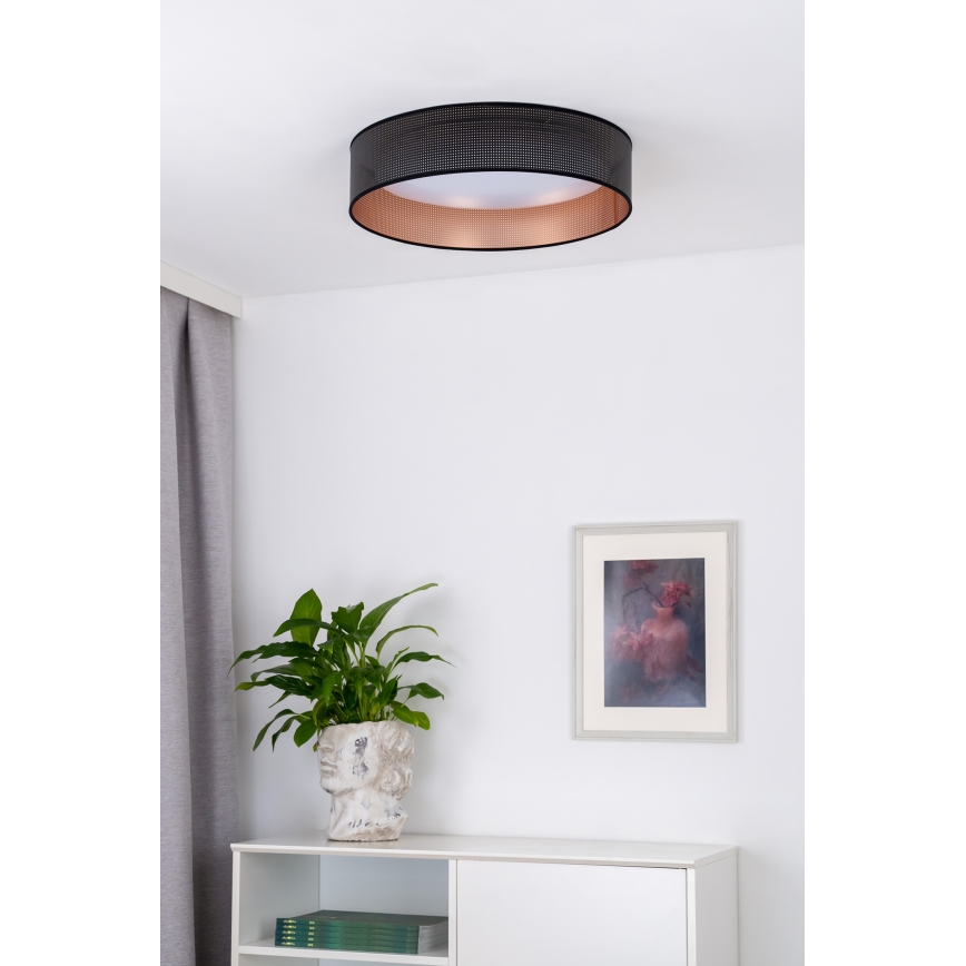 Duolla - Φωτιστικό οροφής LED ROLLER LED/24W/230V διάμετρος 45 cm μαύρο/χαλκός
