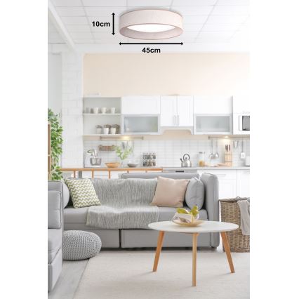 Duolla - Φωτιστικό οροφής LED ROLLER LED/24W/230V διάμετρος 45 cm μπεζ