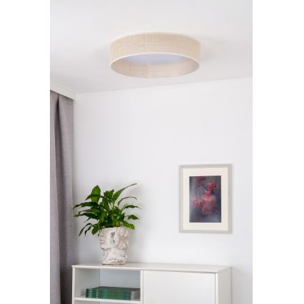 Duolla - Φωτιστικό οροφής LED ROLLER LED/24W/230V διάμετρος 45 cm μπεζ