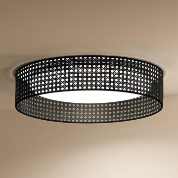 Duolla - Φωτιστικό οροφής LED ROLLER RATTAN LED/24W/230V διάμετρος 45 cm μαύρο