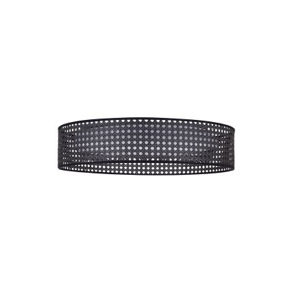 Duolla - Φωτιστικό οροφής LED ROLLER RATTAN LED/24W/230V διάμετρος 45 cm μαύρο