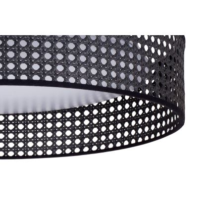 Duolla - Φωτιστικό οροφής LED ROLLER RATTAN LED/24W/230V διάμετρος 45 cm μαύρο