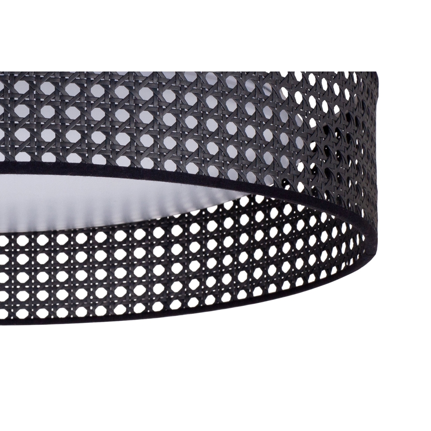 Duolla - Φωτιστικό οροφής LED ROLLER RATTAN LED/24W/230V διάμετρος 45 cm μαύρο