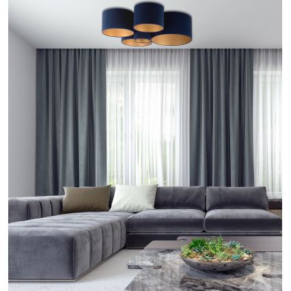 Duolla - Φωτιστικό οροφής ROLLER PENTO 5xE27/60W/230V μπλε