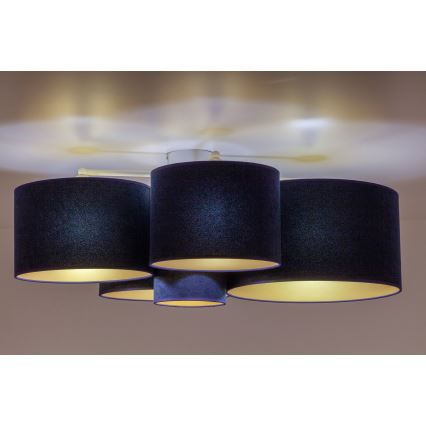 Duolla - Φωτιστικό οροφής ROLLER PENTO 5xE27/60W/230V μπλε