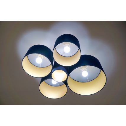 Duolla - Φωτιστικό οροφής ROLLER PENTO 5xE27/60W/230V μπλε