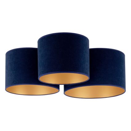 Duolla - Φωτιστικό οροφής ROLLER TRIO 3xE27/60W/230V μπλε