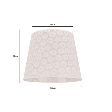 Duolla - Καπέλο για πολυέλαιο CLASSIC L E27 διάμ. 38 εκ. λευκό