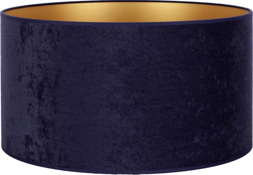 Duolla - Καπέλο φωτιστικού universal VELVET E27 διάμ. 35 εκ. μπλε/χρυσό