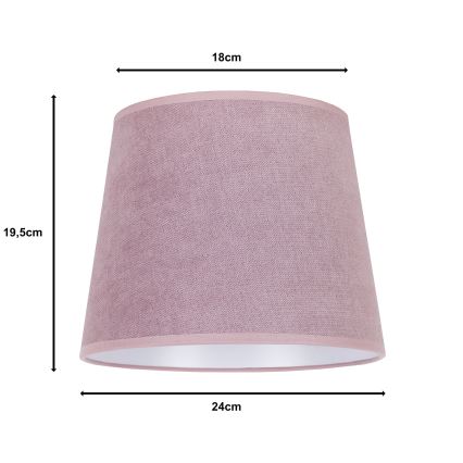 Duolla - Καπέλο για επιτραπέζιο φωτιστικό CLASSIC M E27 διάμ. 24 εκ. ροζ