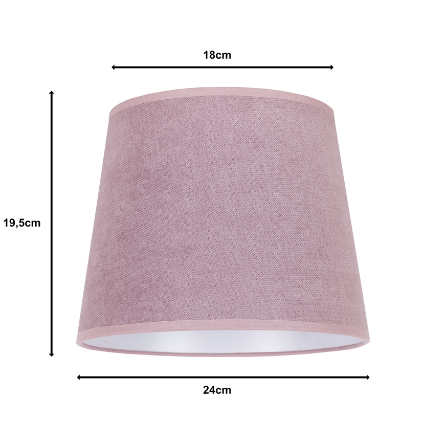 Duolla - Καπέλο για επιτραπέζιο φωτιστικό CLASSIC M E27 διάμ. 24 εκ. ροζ
