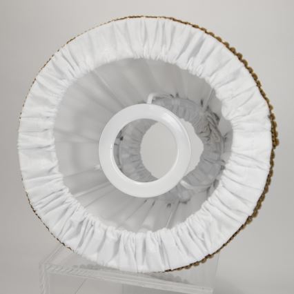 Duolla - Καπέλο για επιτραπέζιο και επιδαπέδιο φωτιστικό E27 διάμ. 15 εκ. λευκό/καφέ