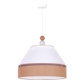 Duolla - Κρεμαστό φωτιστικό οροφής AVIGNON 1xE27/15W/230V διάμετρος 60 cm λευκό/καφέ