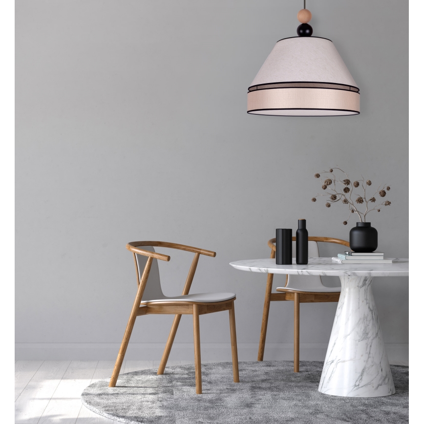 Duolla - Κρεμαστό φωτιστικό οροφής AVIGNON 1xE27/15W/230V διάμετρος 60 cm μπεζ