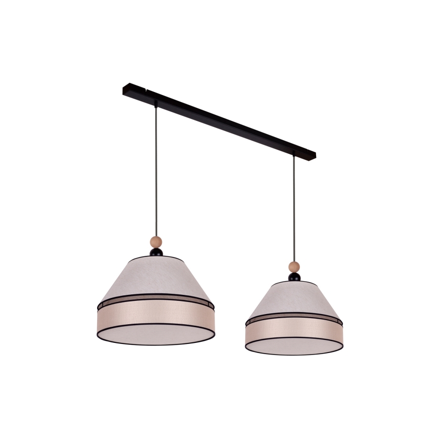 Duolla - Κρεμαστό φωτιστικό οροφής AVIGNON 2xE27/15W/230V μπεζ