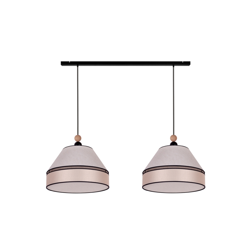 Duolla - Κρεμαστό φωτιστικό οροφής AVIGNON 2xE27/15W/230V μπεζ