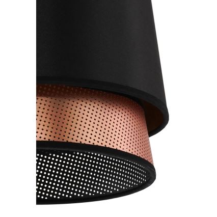 Duolla - Κρεμαστό φωτιστικό οροφής BELL SHINY 1xE27/15W/230V διάμετρος 25 cm μαύρο/χαλκός