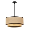 Duolla - Κρεμαστό φωτιστικό οροφής BOHO 1xE27/15W/230V διάμετρος 45 cm μπεζ/rattan