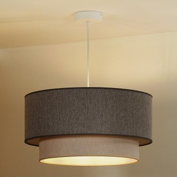 Duolla - Κρεμαστό φωτιστικό οροφής BOHO ECO RECYCLING 1xE27/15W/230V διάμετρος 45 cm καφέ/κρεμ