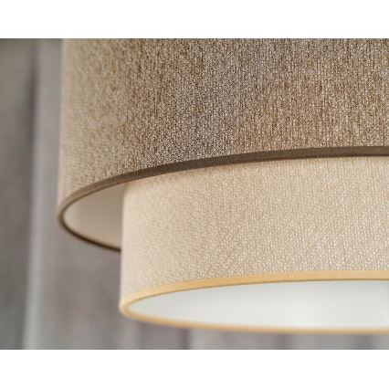 Duolla - Κρεμαστό φωτιστικό οροφής BOHO ECO RECYCLING 1xE27/15W/230V διάμετρος 45 cm καφέ/κρεμ